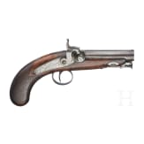 A cased pair of traveler's percussion pistols by Barnett, circa 1840