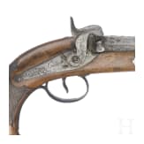 An Italian percussion pistol, circa 1840
