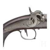 A Spanish percussion pistol by Juan Antonio Aranguren in Placencia, dated 1846