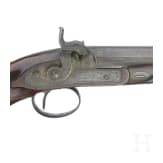 A cased pair of percussion pistols by Conway in Manchester, ca. 1840/50