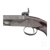 A cased pair of percussion pistols by Conway in Manchester, ca. 1840/50