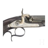 A pair of French percussion target pistols, circa 1850