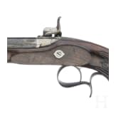 A pair of French percussion target pistols, circa 1850