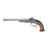A percussion pistol, J. Schmidl, Prague, circa 1850