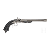 A pair of cased percussion pistols by Brun, Paris, circa 1850