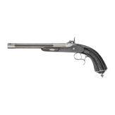 A pair of cased percussion pistols by Brun, Paris, circa 1850