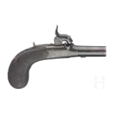 A pair of percussion pocket pistols in a box, Smith, Sheffield, circa 1850
