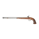 A Belgian long percussion pistol by G. Laport & Cie., Li&egrave;ge, ca. 1850