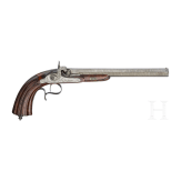 A cased pair of percussion pistols by Jansen in Brussels, circa 1850