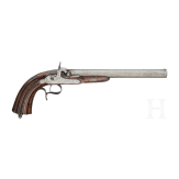 A cased pair of percussion pistols by Jansen in Brussels, circa 1850