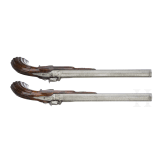 A cased pair of percussion pistols by Jansen in Brussels, circa 1850