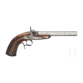 A percussion pistol, Li&egrave;ge, circa 1850