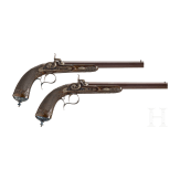 A pair of cased percussion pistols by Gastine Renette, Paris, circa 1850/60