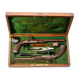 A pair of cased percussion pistols by Gastine Renette, Paris, circa 1850/60