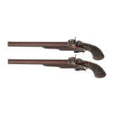A pair of cased percussion pistols by Gastine Renette, Paris, circa 1850/60