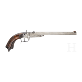 A French percussion pistol with drop barrel, circa 1860