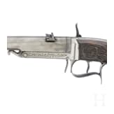 A French percussion pistol with drop barrel, circa 1860