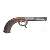 A German(?) percussion underhammer pistol, circa 1860