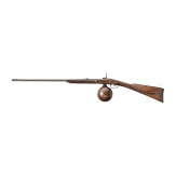 A German air rifle with ball reservoir and pump, circa 1780