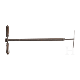 A German air rifle with ball reservoir and pump, circa 1780