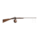 A German air rifle with ball reservoir and pump, circa 1780