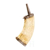 Gro&szlig;e Musketier-Pulverflasche, N&uuml;rnberg, um 1600
