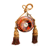 A Bohemian inlaid powder flask with hanger, circa 1600