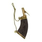 A German powder flask, circa 1620