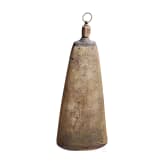 An engraved German horn powder flask, mid-18th century