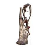 An Italian bone powder flask in Renaissance style, 19th century