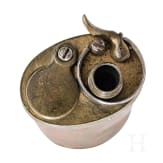 An English powder flask, 19th century