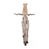 Bemalte h&ouml;lzerne Figur des Ptah-Sokar-Osiris mit Schutikrone, Sp&auml;tzeit bis ptolem&auml;isch, Mitte 1. Jtsd. v. Chr. - 100 v. Chr.
