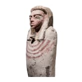 Bemalte h&ouml;lzerne Figur des Ptah-Sokar-Osiris mit Schutikrone, Sp&auml;tzeit bis ptolem&auml;isch, Mitte 1. Jtsd. v. Chr. - 100 v. Chr.