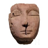 F&uuml;nf alt&auml;gyptische Mumienmasken aus Holz, Sp&auml;tzeit oder ptolem&auml;isch, Mitte 1. Jtsd. v. Chr. - 1. Jhdt. v. Chr.