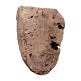 F&uuml;nf alt&auml;gyptische Mumienmasken aus Holz, Sp&auml;tzeit oder ptolem&auml;isch, Mitte 1. Jtsd. v. Chr. - 1. Jhdt. v. Chr.