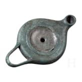 &Ouml;llampe aus Bronze, griechisch, 4. Jhdt. v. Chr.