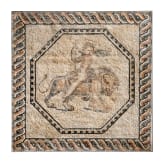 R&ouml;misches Mosaik mit Eros auf einem L&ouml;wen, Mitte 3. Jhdt. n. Chr.