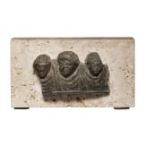 Fragment vom Bronzediadem einer Priesterstatue mit drei B&uuml;sten, ostmediterrane Provinzen, 3. - fr&uuml;hes 5. Jhdt. n. Chr.