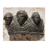 Fragment vom Bronzediadem einer Priesterstatue mit drei B&uuml;sten, ostmediterrane Provinzen, 3. - fr&uuml;hes 5. Jhdt. n. Chr.