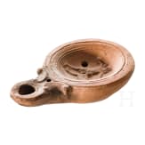 &Ouml;llampe mit Darstellung von Faustk&auml;mpfern, r&ouml;misch, Mitte 1. Jhdt. n. Chr.