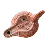 &Ouml;llampe mit Chi-Rho, sp&auml;tr&ouml;misches Nordafrika, Sp&auml;tes 4. - fr&uuml;hes 5. Jhdt. n. Chr.