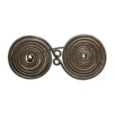 Bronzene Brillenspiralfibel vom Typ Haslau-Regelsbrunn, 10. - 8. Jhdt. v. Chr.