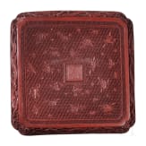 Rotlack-Tablett, China, Qing-Dynastie, um 1900