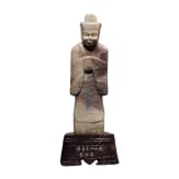 Specksteinfigur eines W&uuml;rdentr&auml;gers, China, 20. Jhdt.