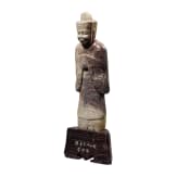 Specksteinfigur eines W&uuml;rdentr&auml;gers, China, 20. Jhdt.