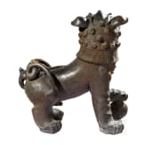 Ein Paar massive W&auml;chterl&ouml;wen aus Bronze, China, 20. Jhdt.