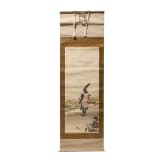 Rollbild mit Darstellung eines Daimyō, Japan, Taisho-Zeit, 1912 - 1926