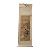Rollbild mit Darstellung eines Samurai, Japan, 20. Jhdt.
