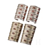 Zwei Paar Silber-Manschettenarmb&auml;nder, Teke, Turkmenistan, um 1900