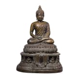 Sitzender Buddha aus Bronze, Thailand, 19. Jhdt.
